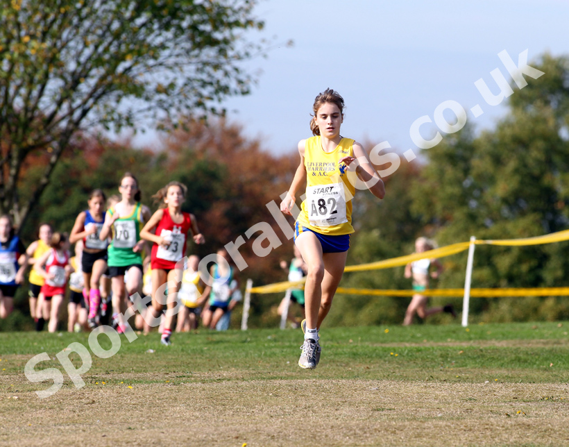 Anna Rowe (Liverpool Harriers & AC), under-13 girls, Northern Cross Country Relay, Graves Park, Sheffield